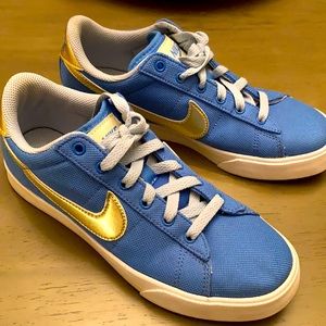 Gold and Blue Nike’s